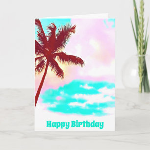 Carte Palm Trees vie tropicale de l'île