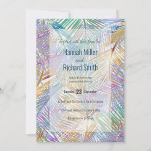 Carte Palme d'or Tropical Feuille design coloré