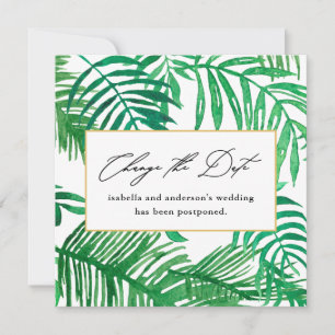 Carte Palme tropicale Changer la date Mariage report