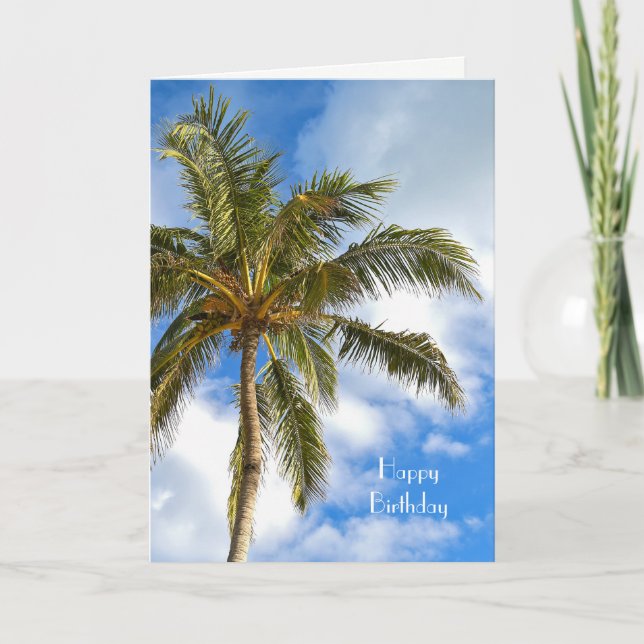 Carte palmier d'anniversaire de Floride (Devant)