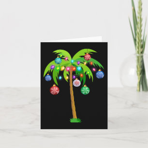 Carte Palmier de Noël Hawaï Noël Tropical Xmas Coconut L