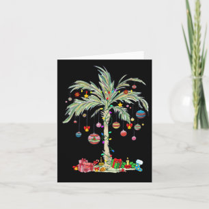 Carte Palmier de Noël Plage Tropicale de Noël Floride Ha