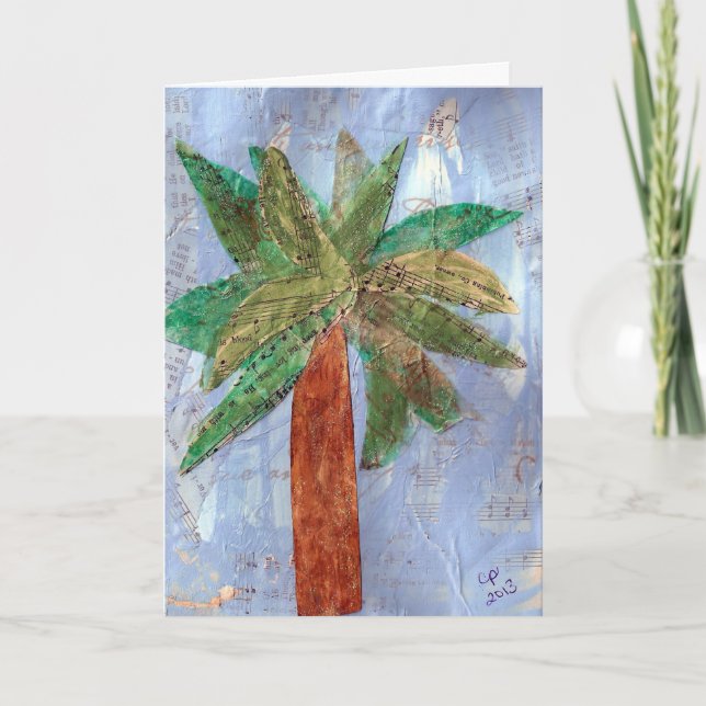 Carte Palmier mixte, Anniversaire (Devant)