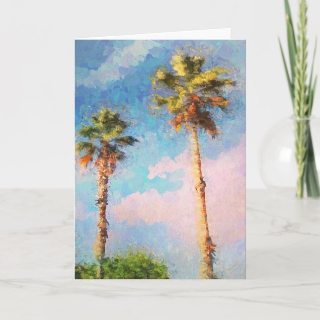 Carte Palmiers peints (Devant)
