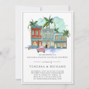 Carte Palmiers Vintage Réception de Couple Havana Nigh