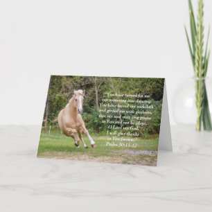 Carte Palomino Horse in Field Scripture Salutation