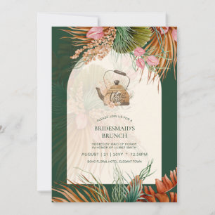 Carte Pampas Grass THÉ Fête des mariées Déjeuner