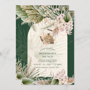 Carte Pampas Grass THÉ Fête des mariées Déjeuner