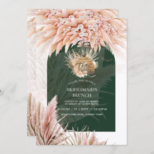 Carte Pampas Grass THÉ Fête des mariées Déjeuner