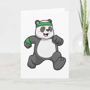 Carte Panda à Jogging avec bandeau