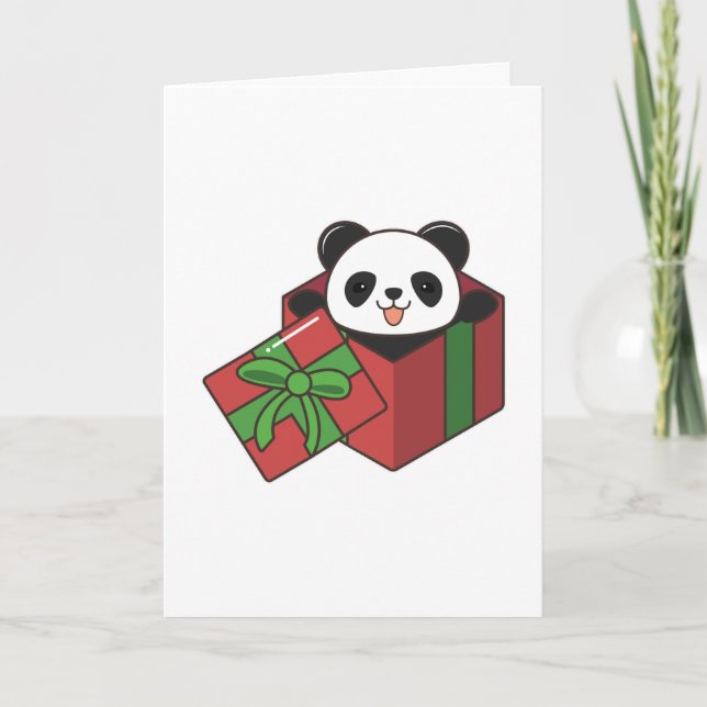 Carte Panda à l'anniversaire en cadeau (Devant)