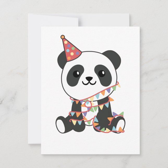 Carte Panda Anniversaire Pour Enfants Un Anniversaire (Devant)