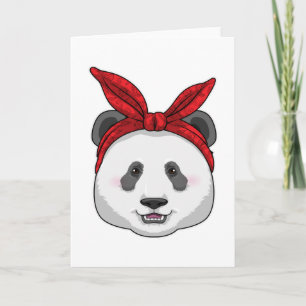 Carte Panda avec Bandana