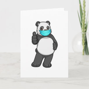 Carte Panda avec masque facial