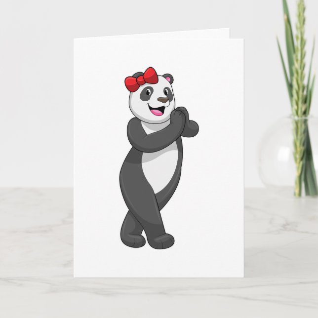 Carte Panda avec ruban (Devant)