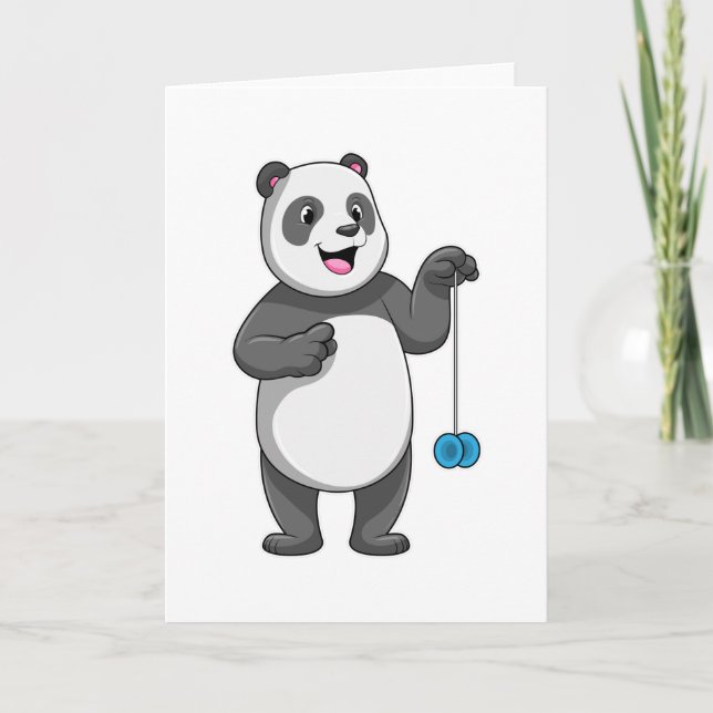 Carte Panda avec Yo-yo (Devant)