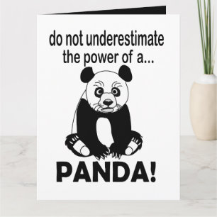 Carte Panda Bear Drôle mignonne Panda