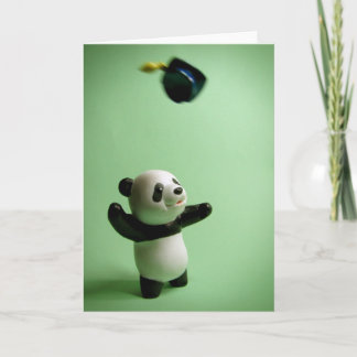 Carte Panda Bear Graduation Cap Throw