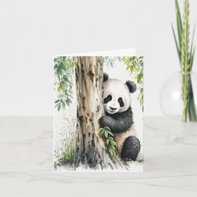 Carte Panda Bear Merci (Devant)