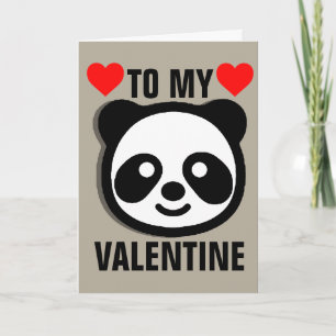 CARTE PANDA BEAR VALENTINE'S DAY I LOVE YOU CARDS