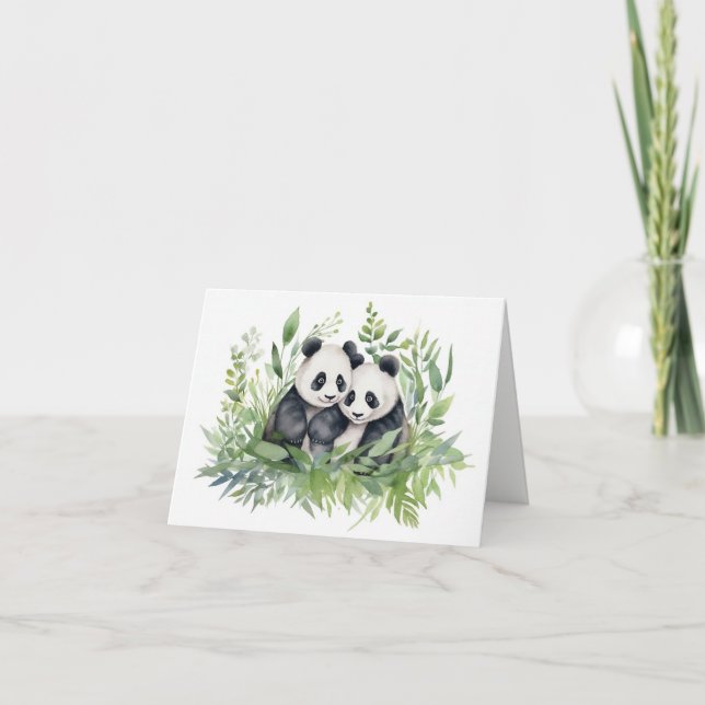 Carte Panda Bears Merci (Devant)