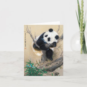 Carte panda cool chine mignonne douce et moelleuse