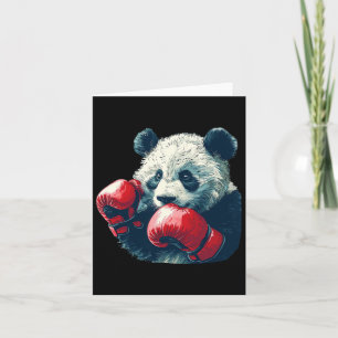 Carte Panda Cute Avec Gants De Boxe Costume