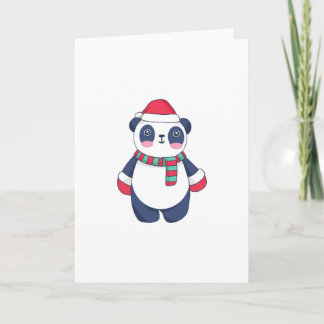 Carte Panda de Noël