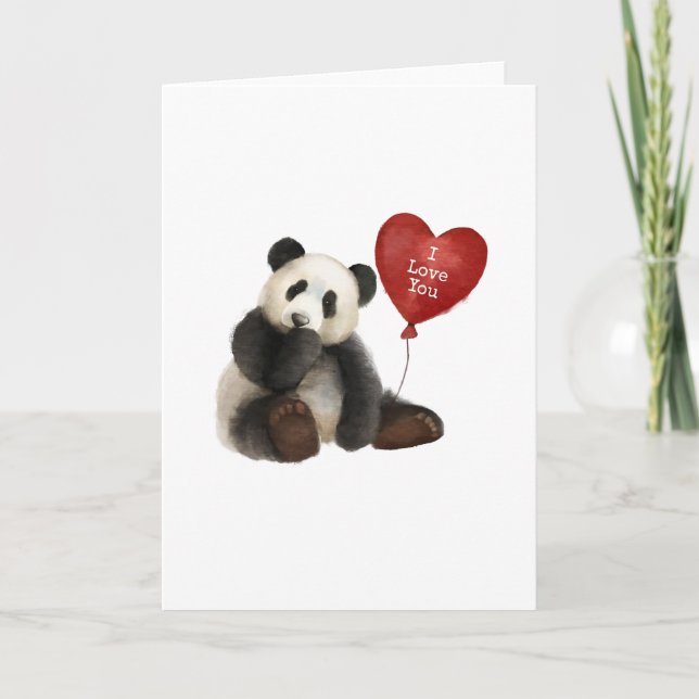 Carte Panda I Love You (Devant)