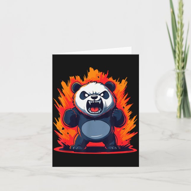 Carte Panda Looking Angry Graphic Funny Panda Kawaii  (Devant)