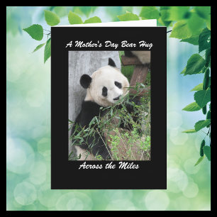 Carte Panda Mère's Day Bear Hug sur des kilomètres Salut