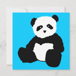 Carte panda plush : couleur personnalisable