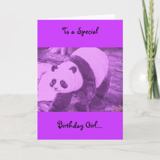 Carte panda pourpre
