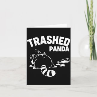 Carte Panda Raton Laveur Démoli Drôle se Soûle