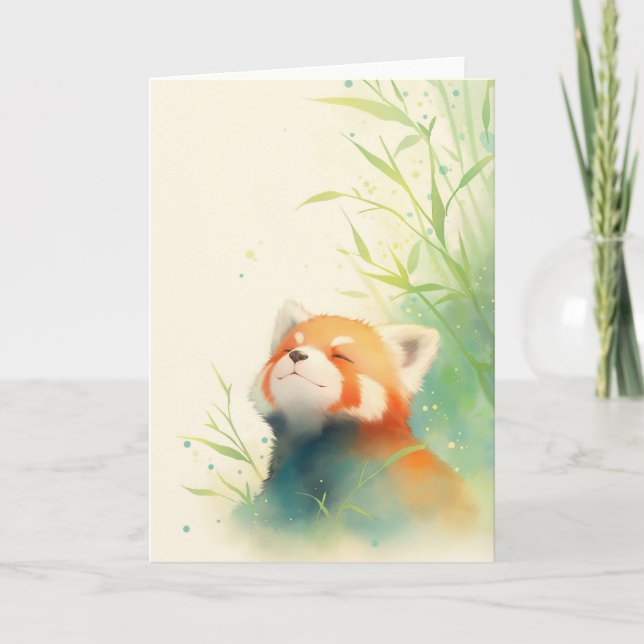 Carte Panda roux Sérénité paisible (Devant)