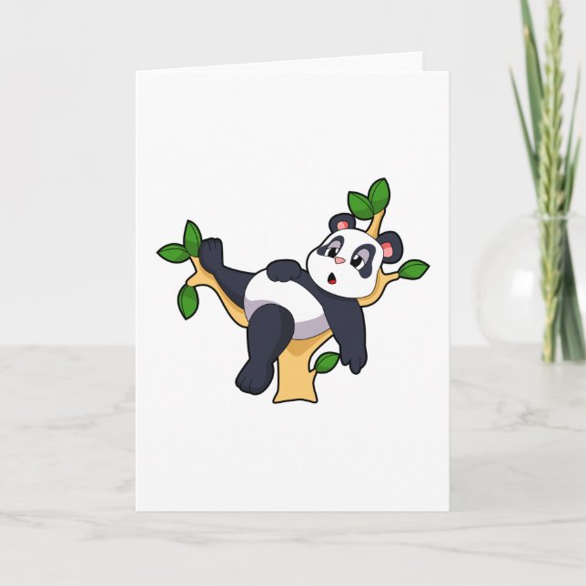 Carte Panda sur arbre (Devant)