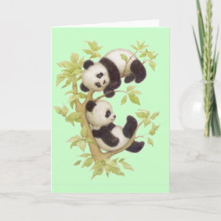 Carte Pandas mignons