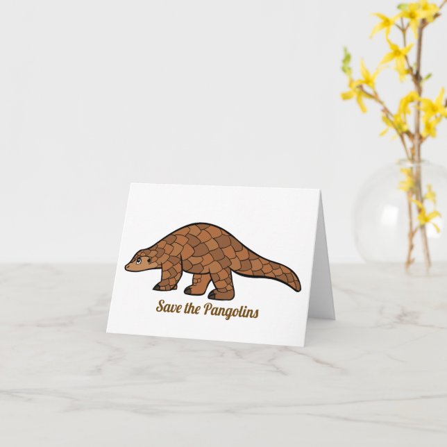 Carte pangolin (Fleur jaune)