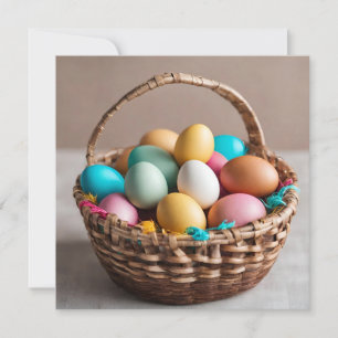 Carte Panier à oeufs de Pâques