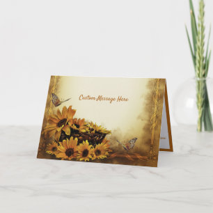 Carte Panier de fleurs de tournesol Note