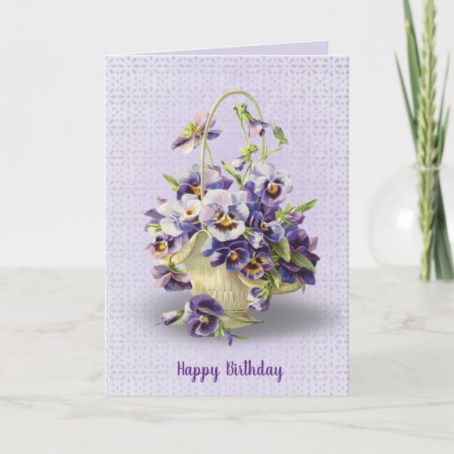Carte panier de pansement sur oeillet pour anniversaire (Devant)
