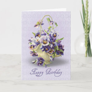 Carte Panier Pansé Violet Sur Eyelet