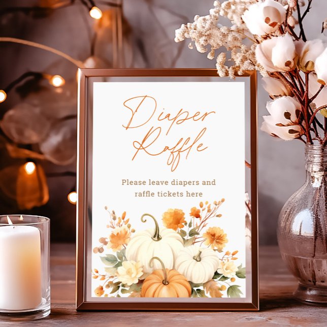 Carte Panneau de Baby shower de la Petite couche Citroui (Créateur téléchargé)