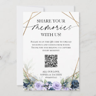 Carte Panneau de code QR pour le téléchargement de photo