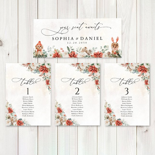 Carte Panneau de la table de tête du Mariage de Pinecone (Créateur téléchargé)