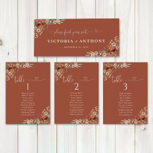 Carte Panneau de la table de tête du Mariage Fleur sauva