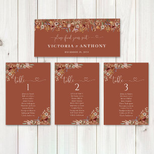 Carte Panneau de la table de tête du Mariage Fleur sauva