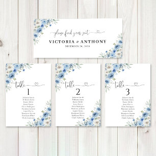 Carte Panneau de la tête du Mariage bleu Dusty