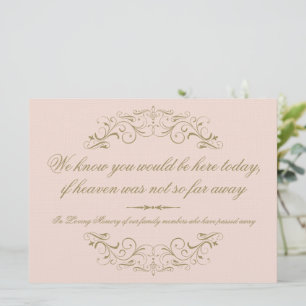 Carte Panneau de mariage commémoratif à motif de volutes