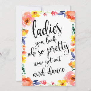 Carte Panneau de mariage floral abordable pour dames sal